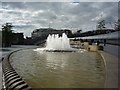 SK3586 : Water feature outside Sheffield station by DS Pugh