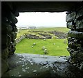 HU3909 : Jarlshof - View through the Laird's House window by Rob Farrow