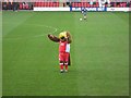 SO8375 : Aggborough Stadium - Harry the Harrier (official mascot), Hoo Road, Kidderminster by P L Chadwick