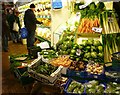 SP5106 : Greengrocer in the Covered Market by Fly