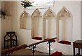 TM0562 : St Mary, Old Newton - Piscina & sedilia by John Salmon