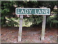 TG2217 : Lady Lane sign by Geographer