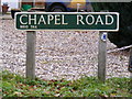 TG2218 : Chapel Road sign by Geographer