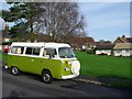 TQ4920 : Pea green Volkswagen camper, Beckets Way, Framfield by nick macneill