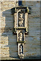 TQ2636 : Carvings on St John's Church tower in Crawley, West Sussex by Roger  D Kidd