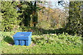 SU5457 : Grit bin at Wolverton Plantation by Graham Horn