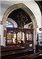 TL7325 : St Mary, Panfield - Screen by John Salmon