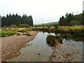 NX5564 : The Big Water of Fleet , looking north on a misty day by Ann Cook