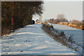 SK8674 : Frozen Fossdyke by Richard Croft