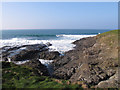 SW8575 : Booby's Bay near high tide by David Hawgood