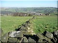 SE0224 : Broken down field boundary, off Moor Bottom Lane by Christine Johnstone