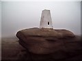 SK0787 : Triangulation Pillar and Mist on Kinder Low by Jonathan Clitheroe