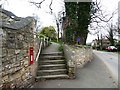 SE4529 : Steps up to the churchyard, Park Lane, Ledsham by Christine Johnstone