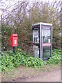 TM4881 : Telephone Box & Main Road Postbox by Geographer