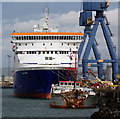 J3676 : The 'Union Moon' and 'Stena Feronia' at Belfast by Rossographer