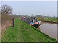 SJ6763 : Working Narrow Boat Hadar moored above Winsford Top Flash by Keith Lodge