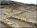 NY7766 : Recently consolidated walls of barracks, Vindolanda Roman Fort by Andrew Curtis