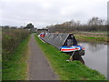 SJ4171 : Working Narrow Boat Hadar moored at Caughall Bridge 134 by Keith Lodge