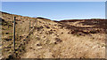 NR9947 : Fence on moorland north of Torr Reamhar by Trevor Littlewood