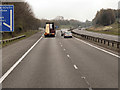 NS7653 : Southbound M74, Junction 7 by David Dixon