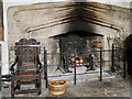 SD4615 : The Great Hall at Rufford Old Hall, Fireplace by David Dixon