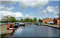 SJ9308 : Moorings and boatyard on the Hatherton Canal, Staffordshire by Roger  D Kidd