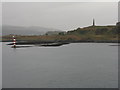 NM8431 : Rain over Kerrera and Oban Bay by M J Richardson