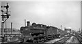 SU5290 : Eastward view from Didcot Station on the ex-GWR main line, with Pannier tank on a local goods train by Ben Brooksbank