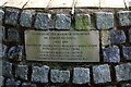 TQ0052 : Jacobs Well Millennium Monument (2) - dedication plaque, Jacobs Well Road, Jacobs Well by P L Chadwick