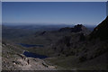 SH6054 : Snowdon: looking down the Zigzags from Bwlch Glas by Christopher Hilton