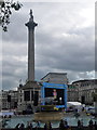 TQ3080 : London: big screen below Nelsons Column by Chris Downer