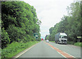 SK6478 : Approaching Apleyhead roundabout from A57 east by John Firth