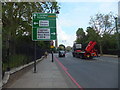 TQ2877 : Road sign on Chelsea Embankment by PAUL FARMER