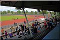 NZ5019 : The Main Stand, Clairville Stadium by Mick Garratt