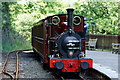 SH6806 : No.2 'Dolgoch' Arriving at Nant Gwernol Station, Gwynedd by Peter Trimming