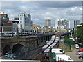 TQ3380 : DLR at Royal Mint Street by Malc McDonald