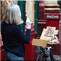 TQ3381 : Painting Leadenhall Market by Roger Jones