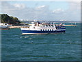 SZ0386 : Sandbanks: a cruiser heads for Bournemouth by Chris Downer