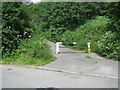 ST0697 : Gated lane off a A4059 layby by peter robinson