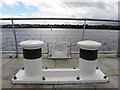 C4418 : Mooring posts at Pennyburn Jetty by Kenneth  Allen