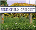 TM3876 : Bedingfield Crescent sign by Geographer