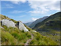 NN0244 : Path towards the bealach on west ridge of Meall Garbh by Alan O'Dowd