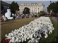 TQ2780 : Flower Bed at Cumberland Gate by Colin Smith