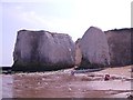 TR3971 : Chalk Stacks, Botany Bay by Rob Farrow