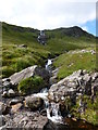 NN2444 : Looking upstream towards the An Steallaire falls by Alan O'Dowd