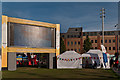 TQ4378 : Big screen, General Gordon Square   by Ian Capper