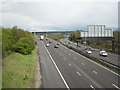 SP2186 : M6 at junction 3A looking east by Robin Stott