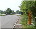 SO5213 : Emergency telephone alongside the A40 near Monmouth by Jaggery