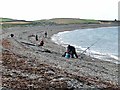 SH3393 : Anglers at Cemlyn Bay by Oliver Dixon