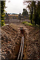 SU4531 : New 11KV cables being buried at Harestock Electricity Substation by Peter Facey